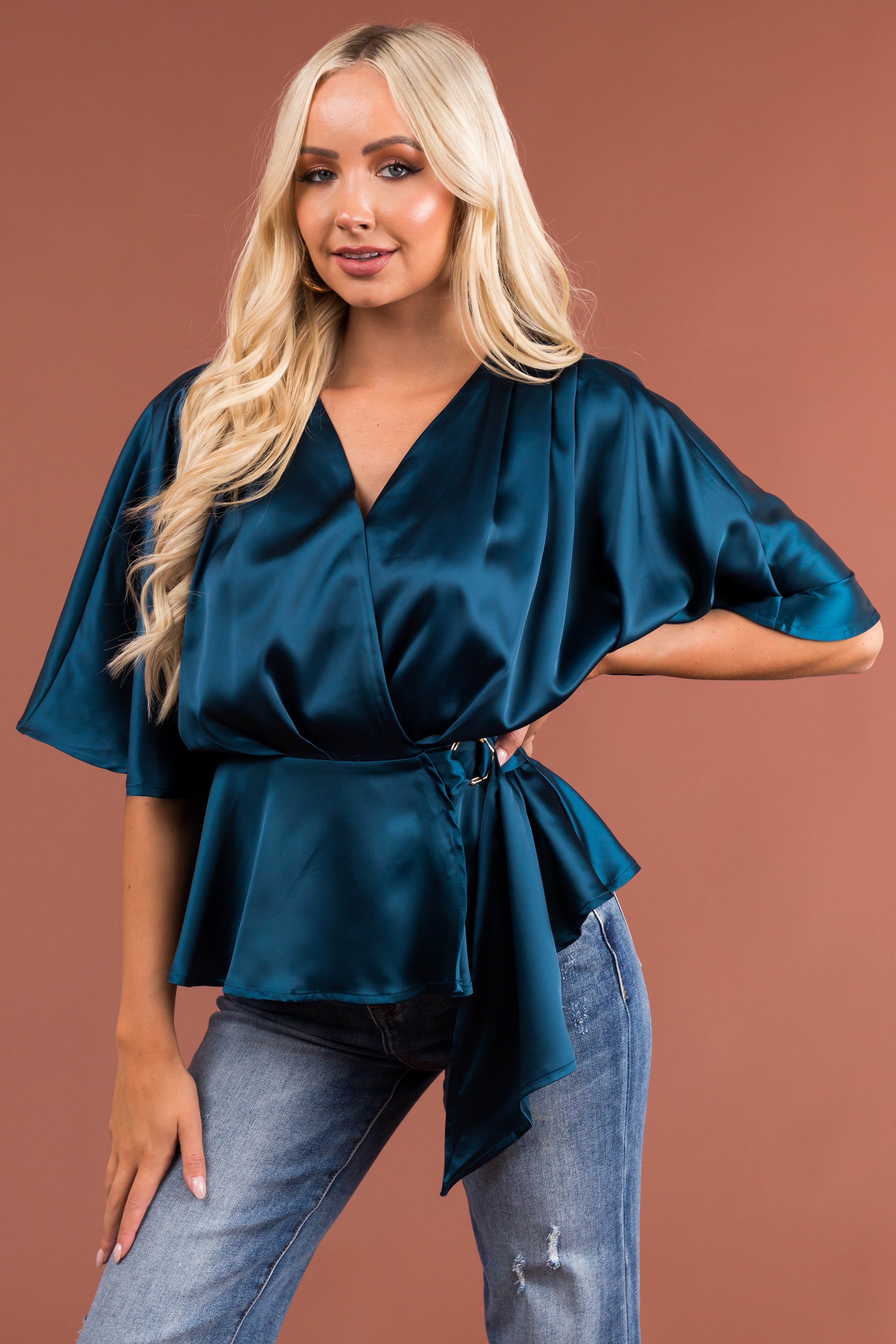 Flutter Sleeve Satin