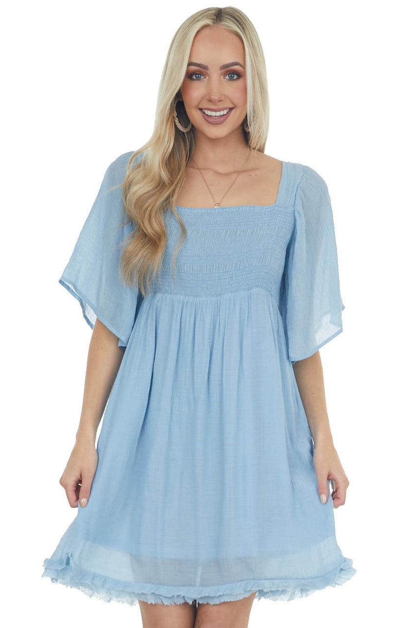 Powder blue 2024 skater dress