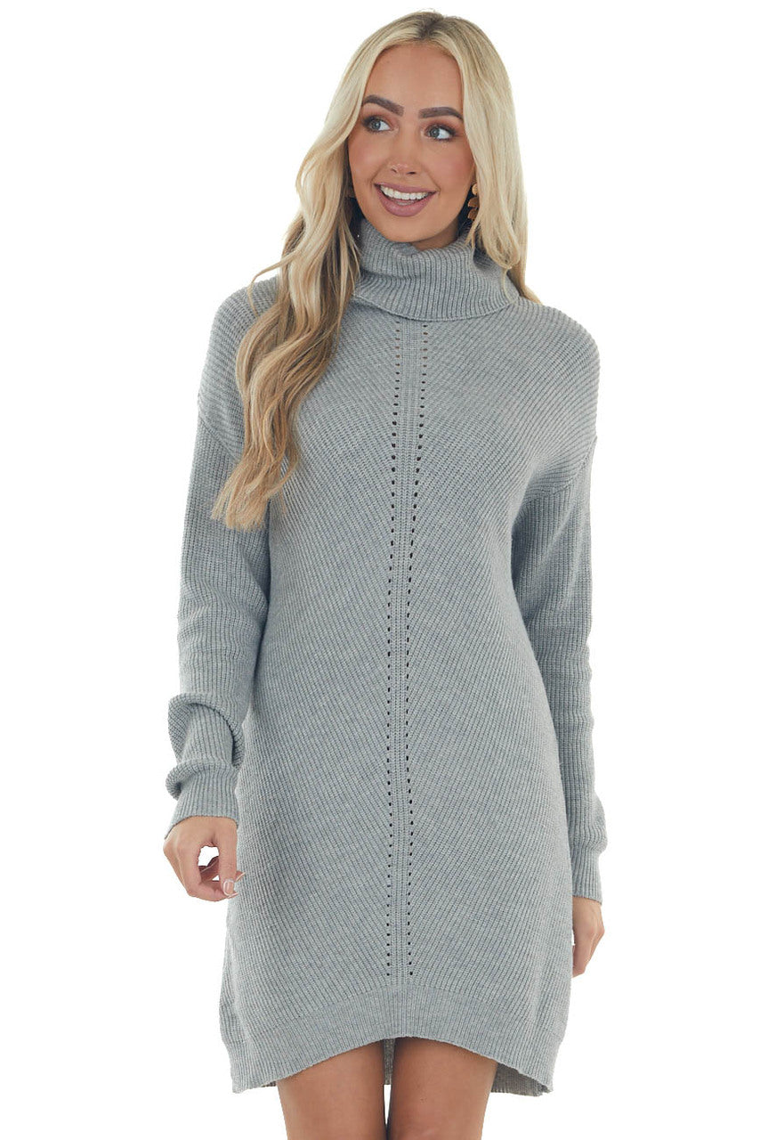 light gray sweater dress