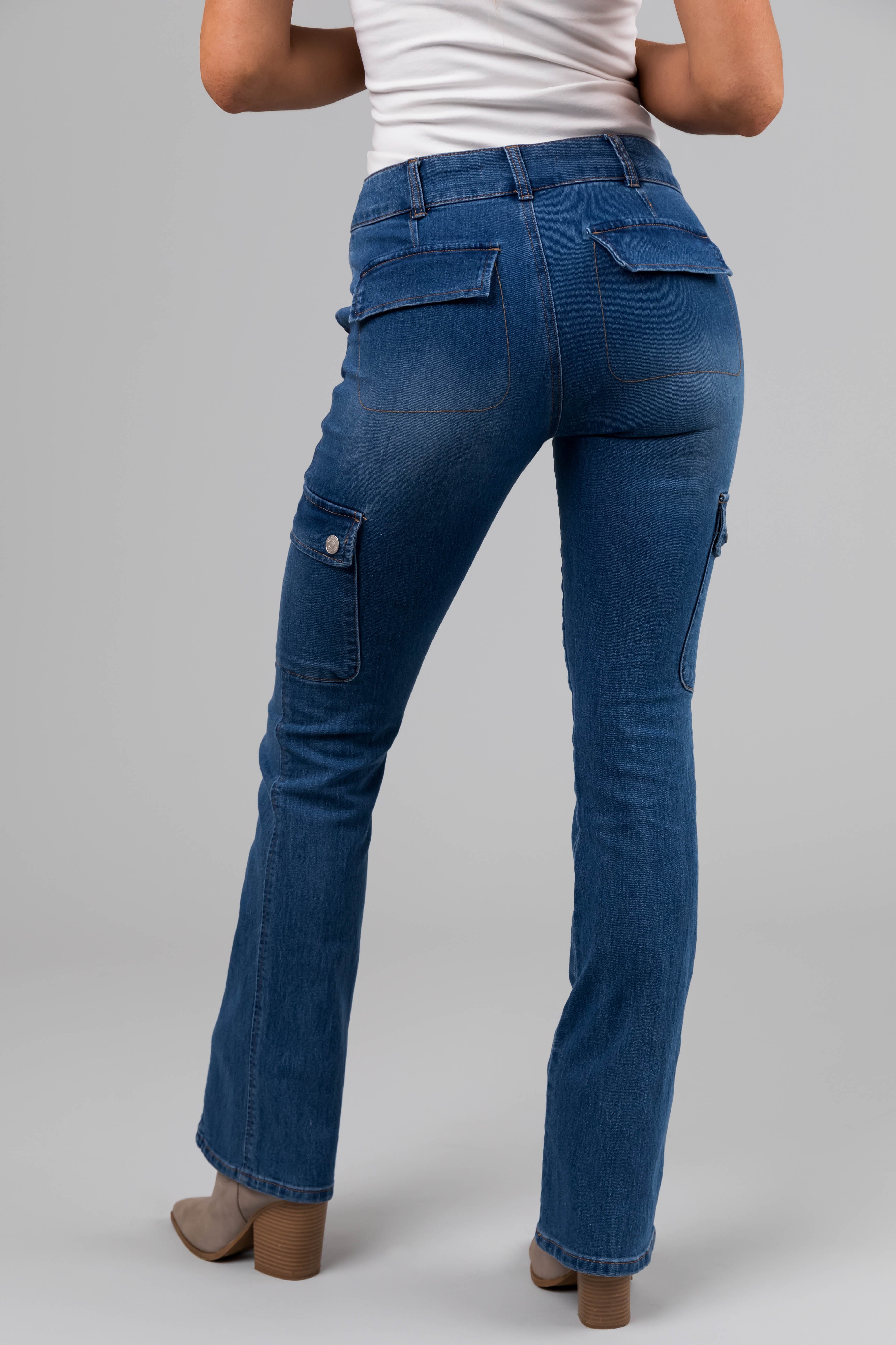 Almost Famous Medium Wash Flare Leg Jeans