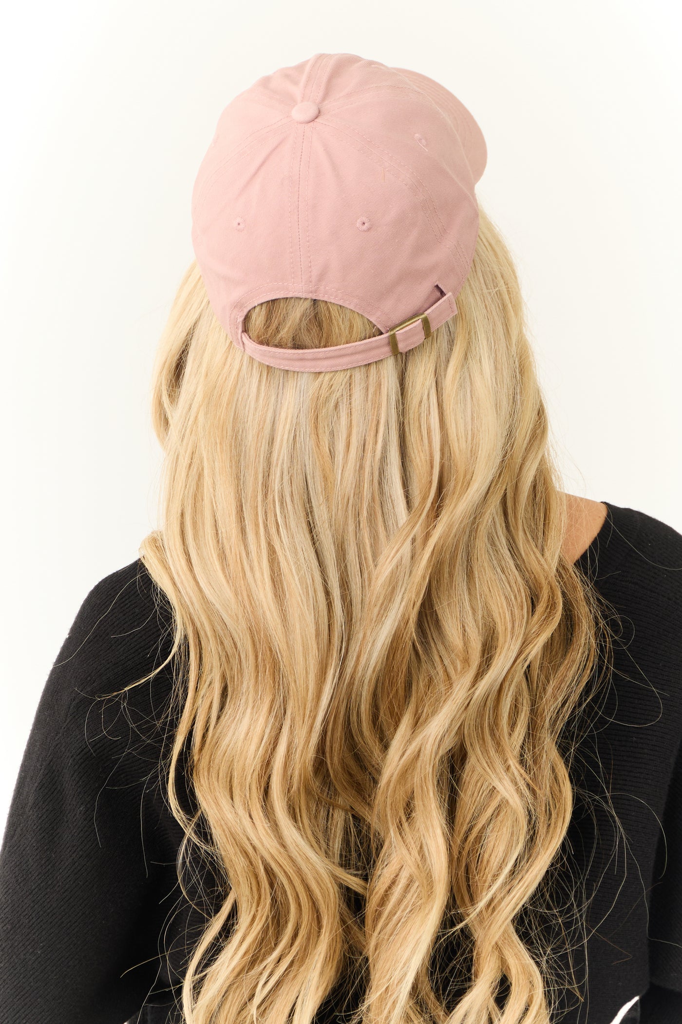 Baby Pink Bow Embroidered Baseball Cap