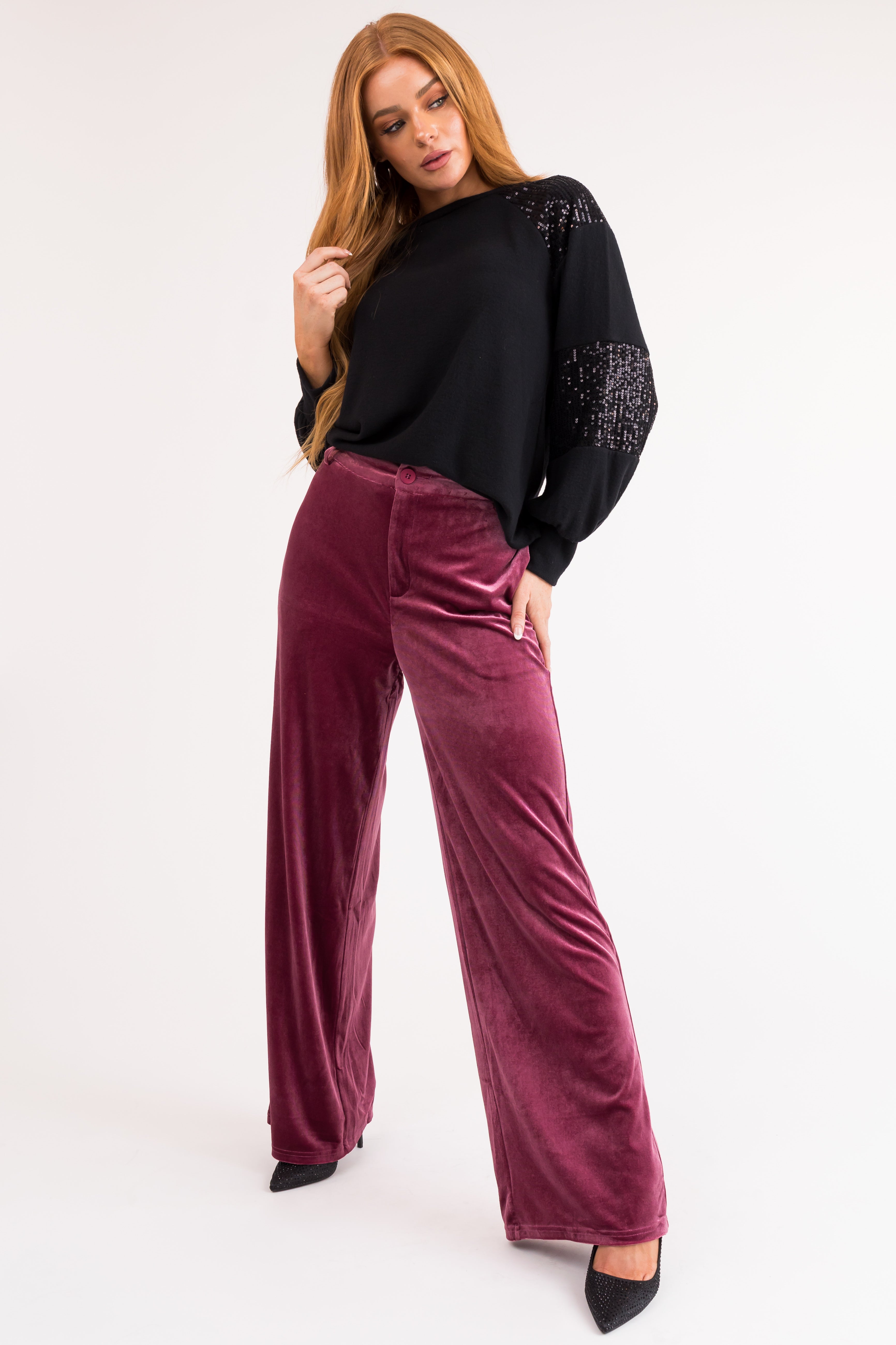 Berry wide hotsell leg trousers