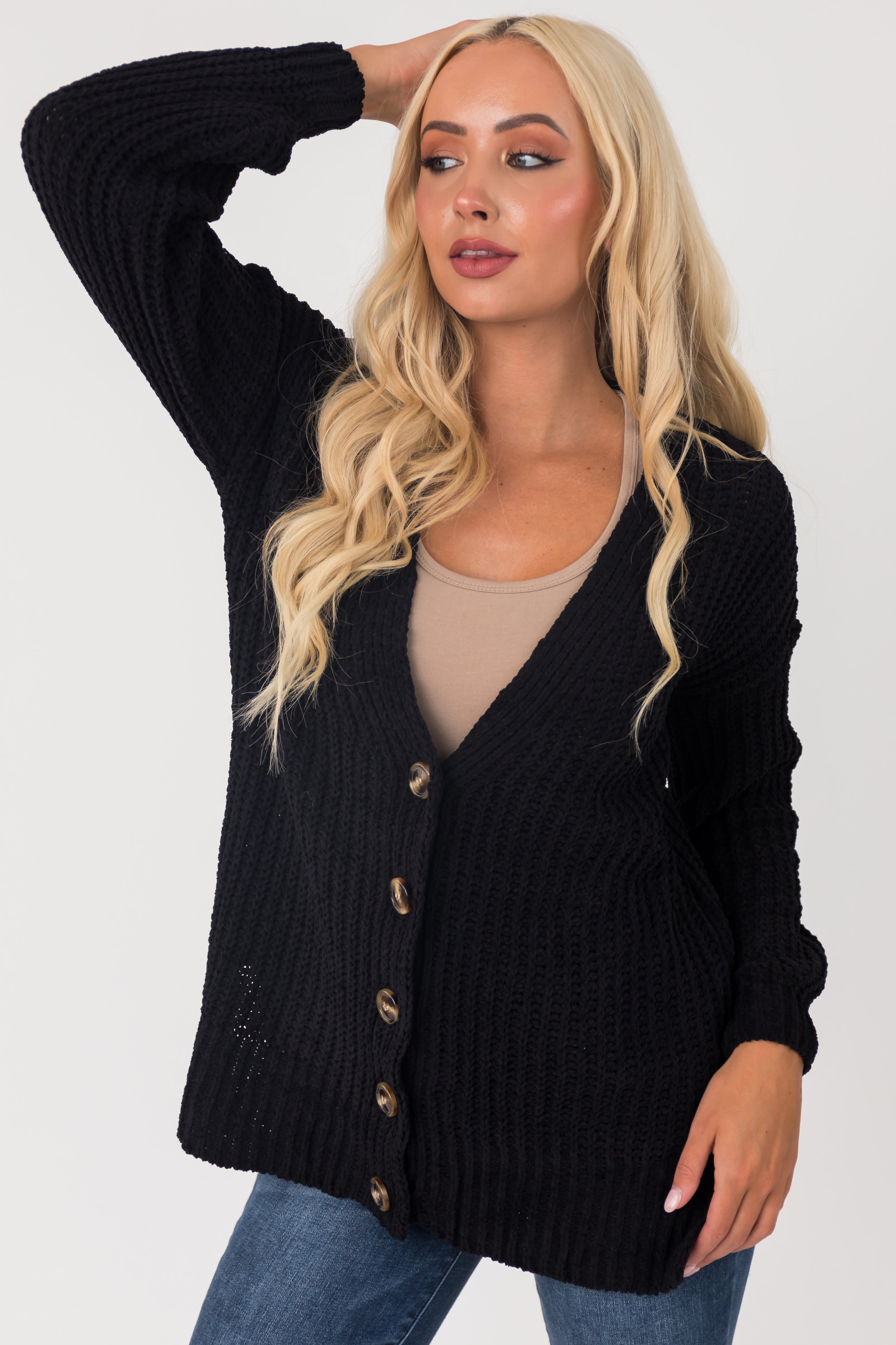 Chenille on sale knit cardigan