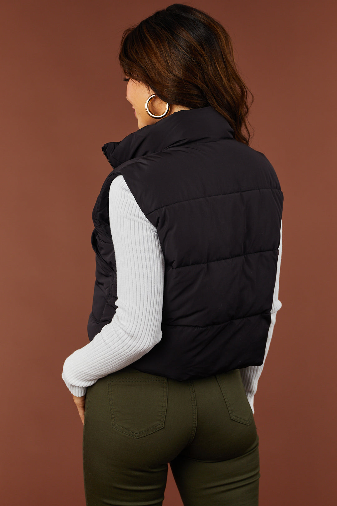 Zip-Up Drawstring Puffer Vest – Flyclothing LLC