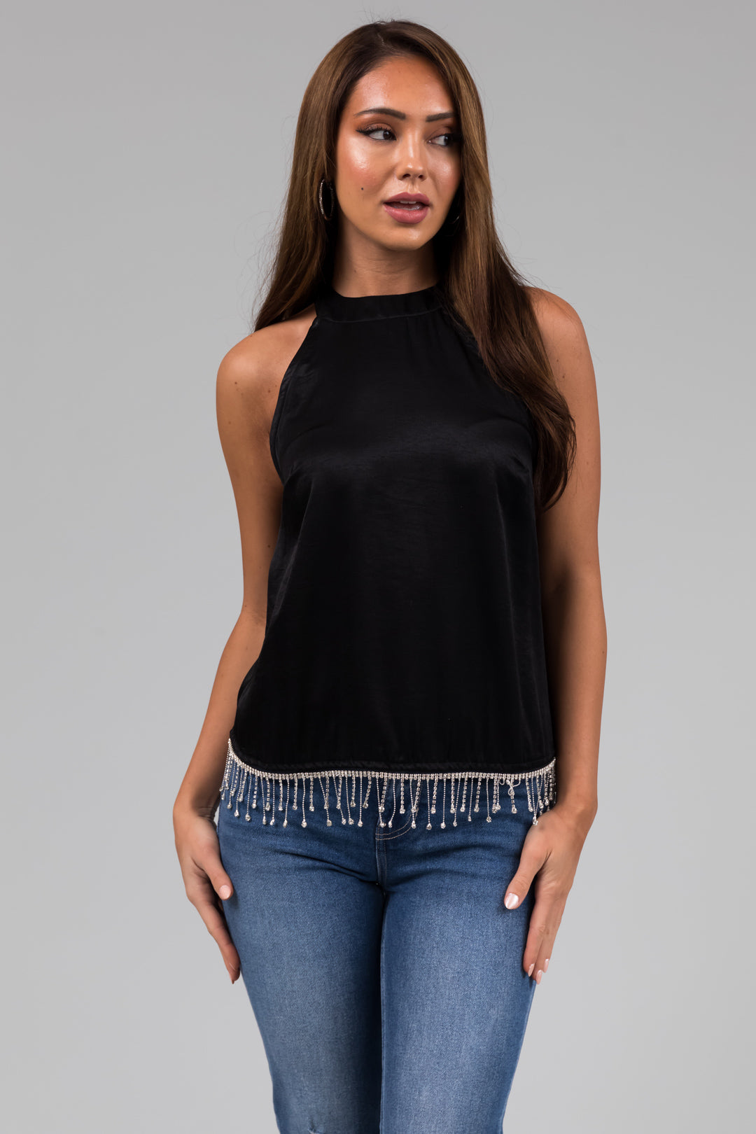 Black 2025 halter blouse