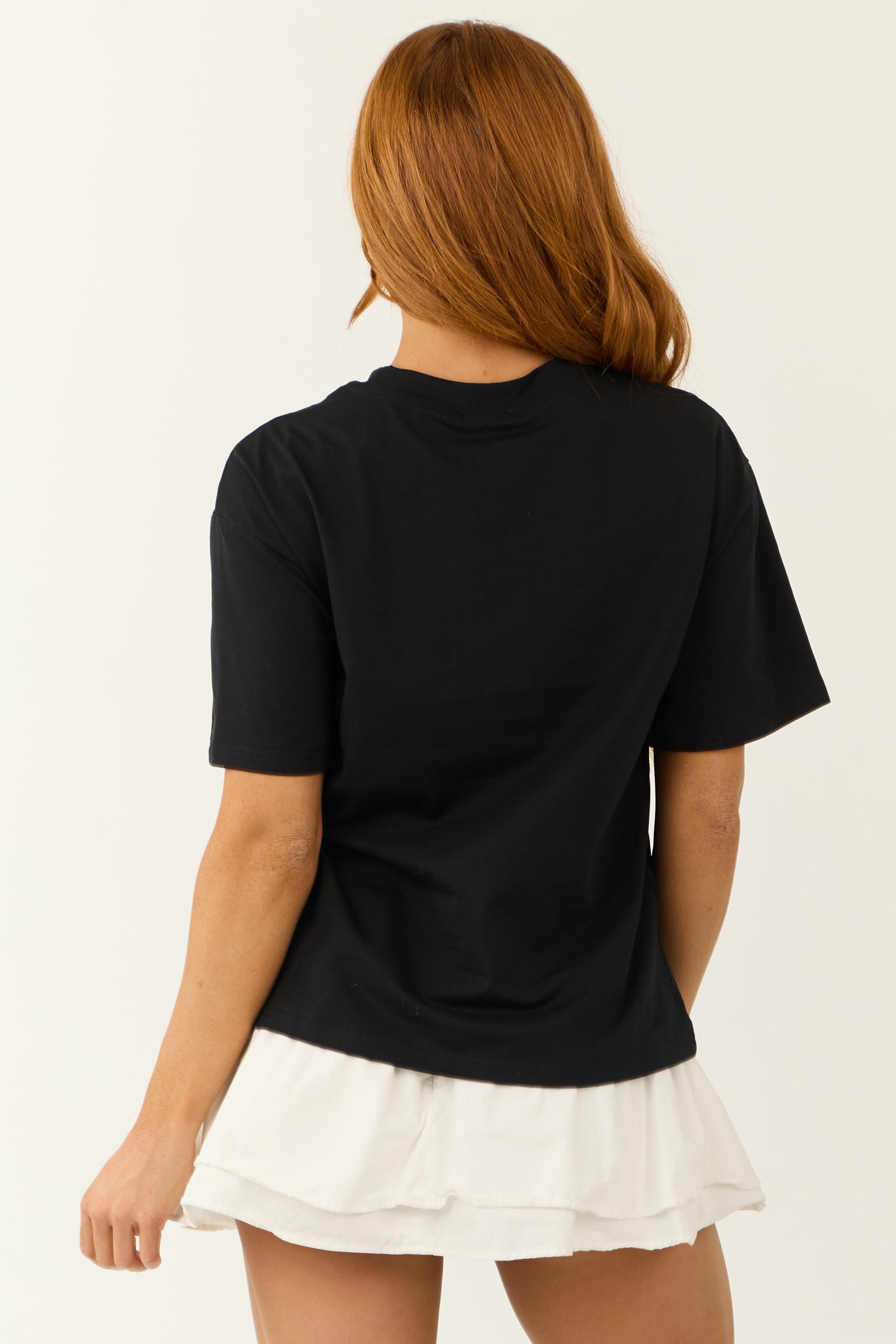 Black Sequin Bow Half Sleeve Tee