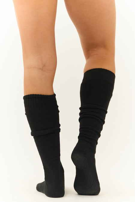 Black Soft Knee High Socks