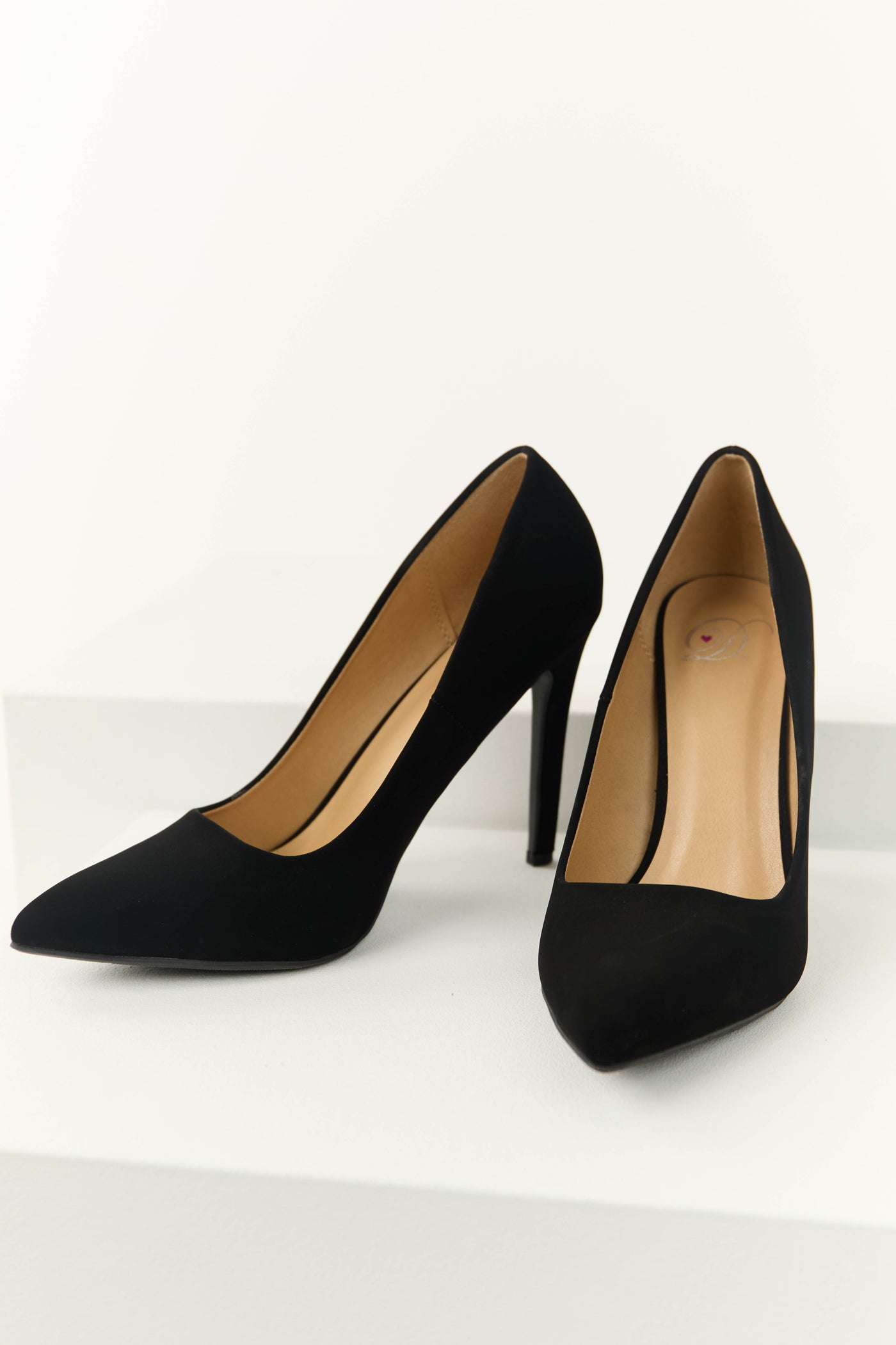 Black Suede Pointed Toe High Heel Pumps