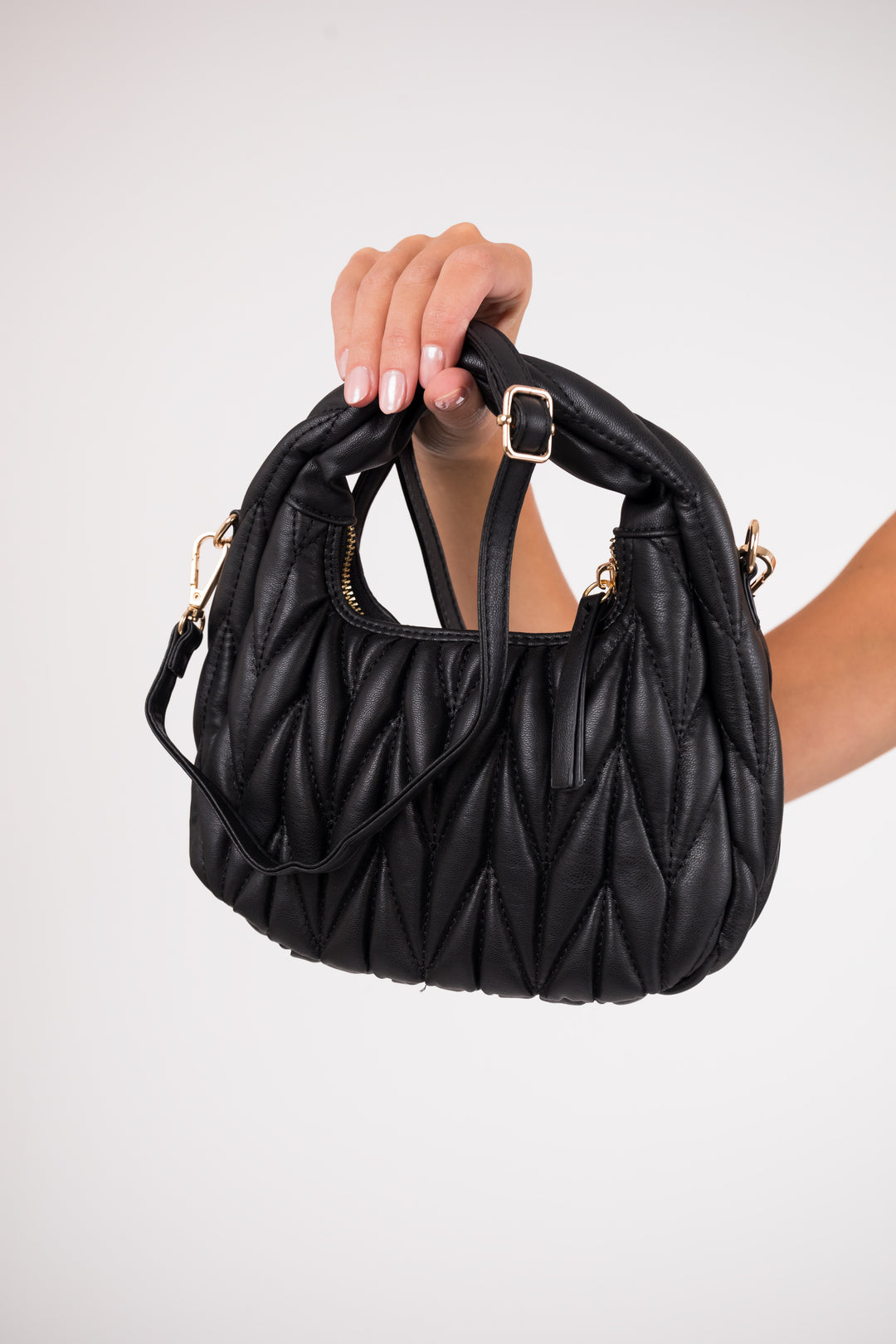  Item - Black mini pleather bag