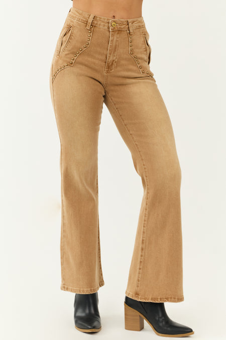 Blue B Brown Sugar High Rise Denim Studded Jeans