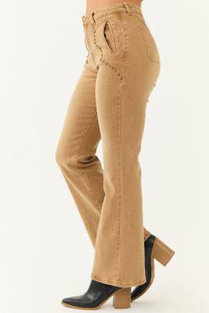 Blue B Brown Sugar High Rise Denim Studded Jeans