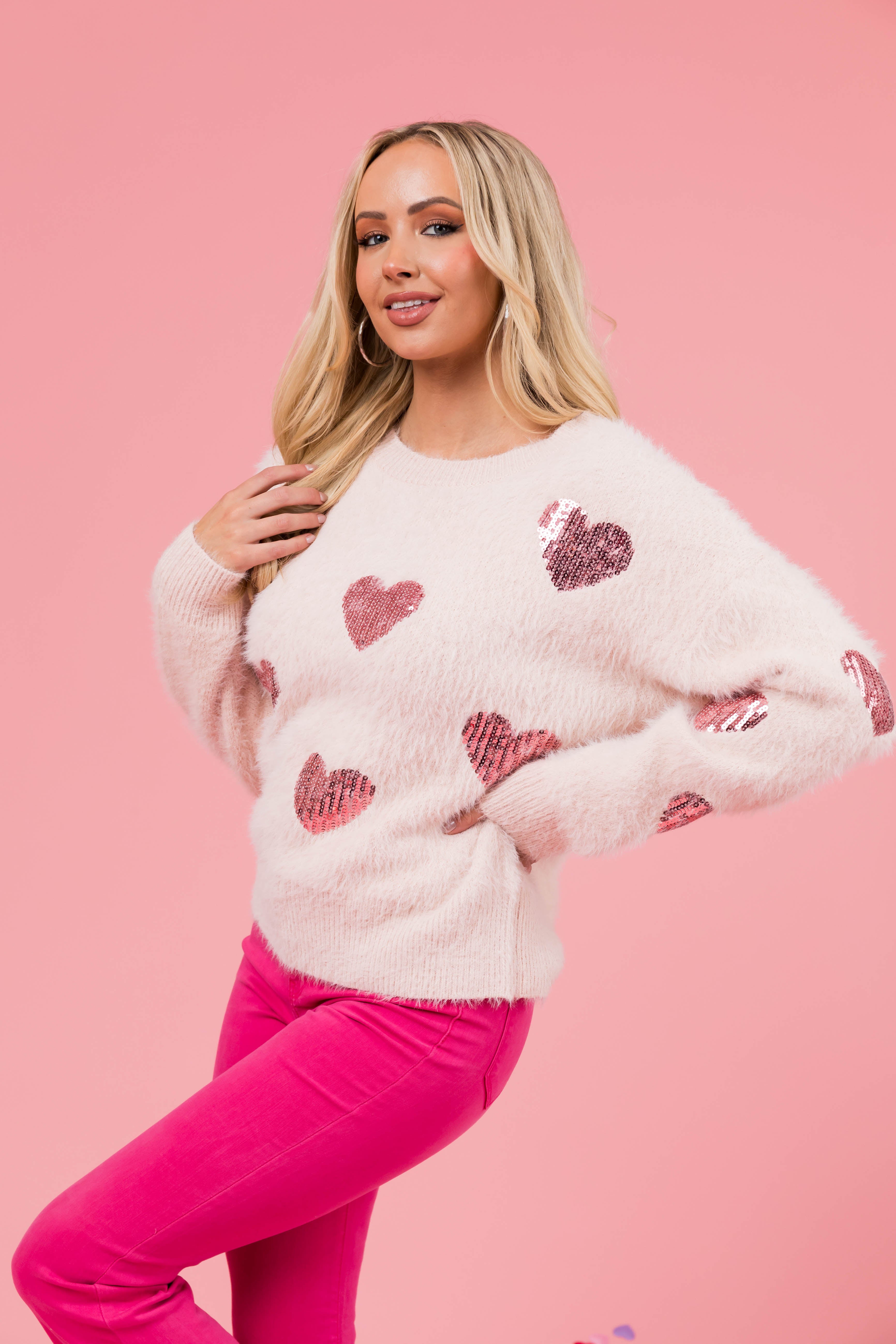 Blush sweater hot sale