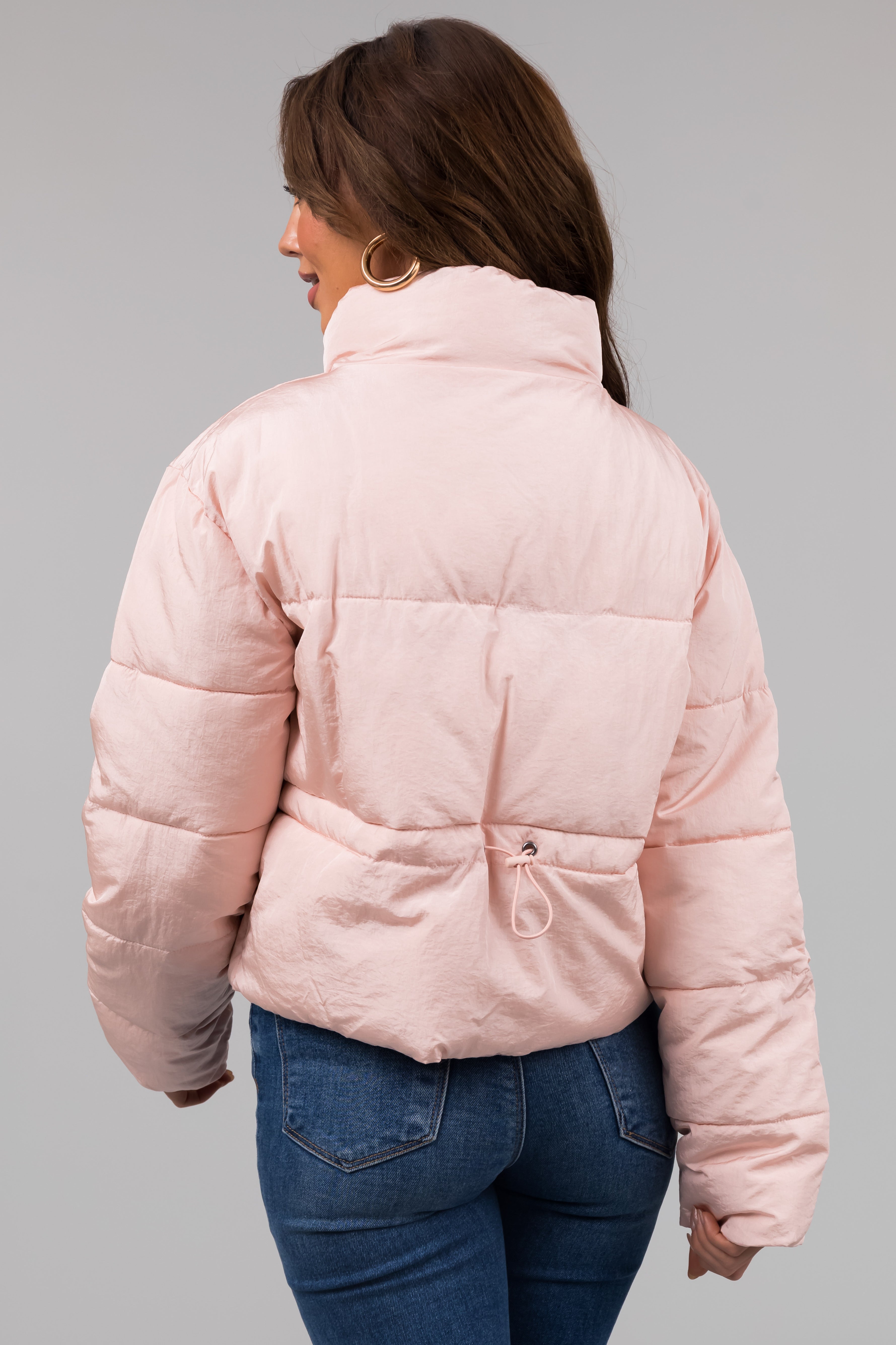 Blush on sale quilted jacket