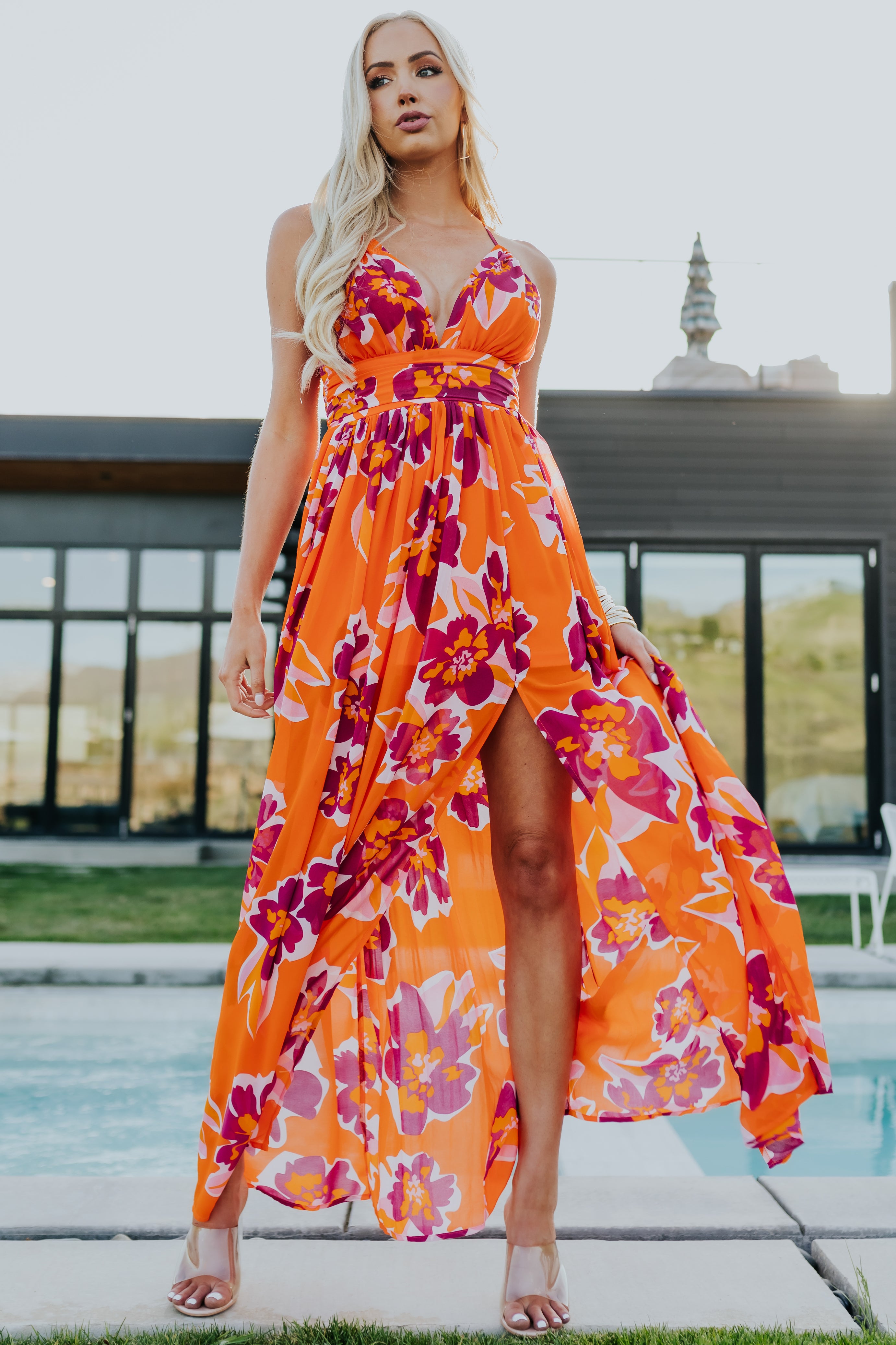 Bright store maxi dress