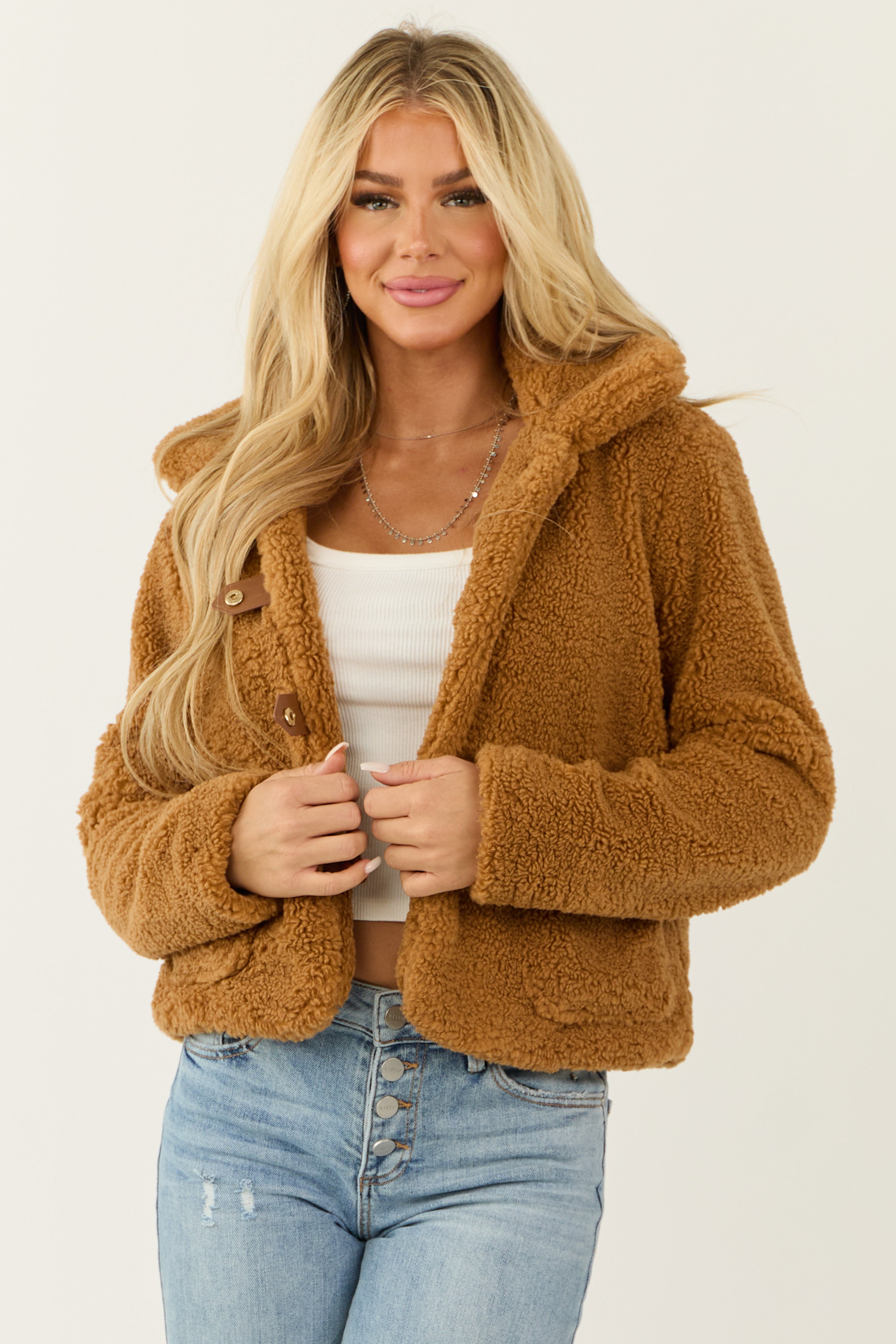 Caramel Sherpa lined online Jacket