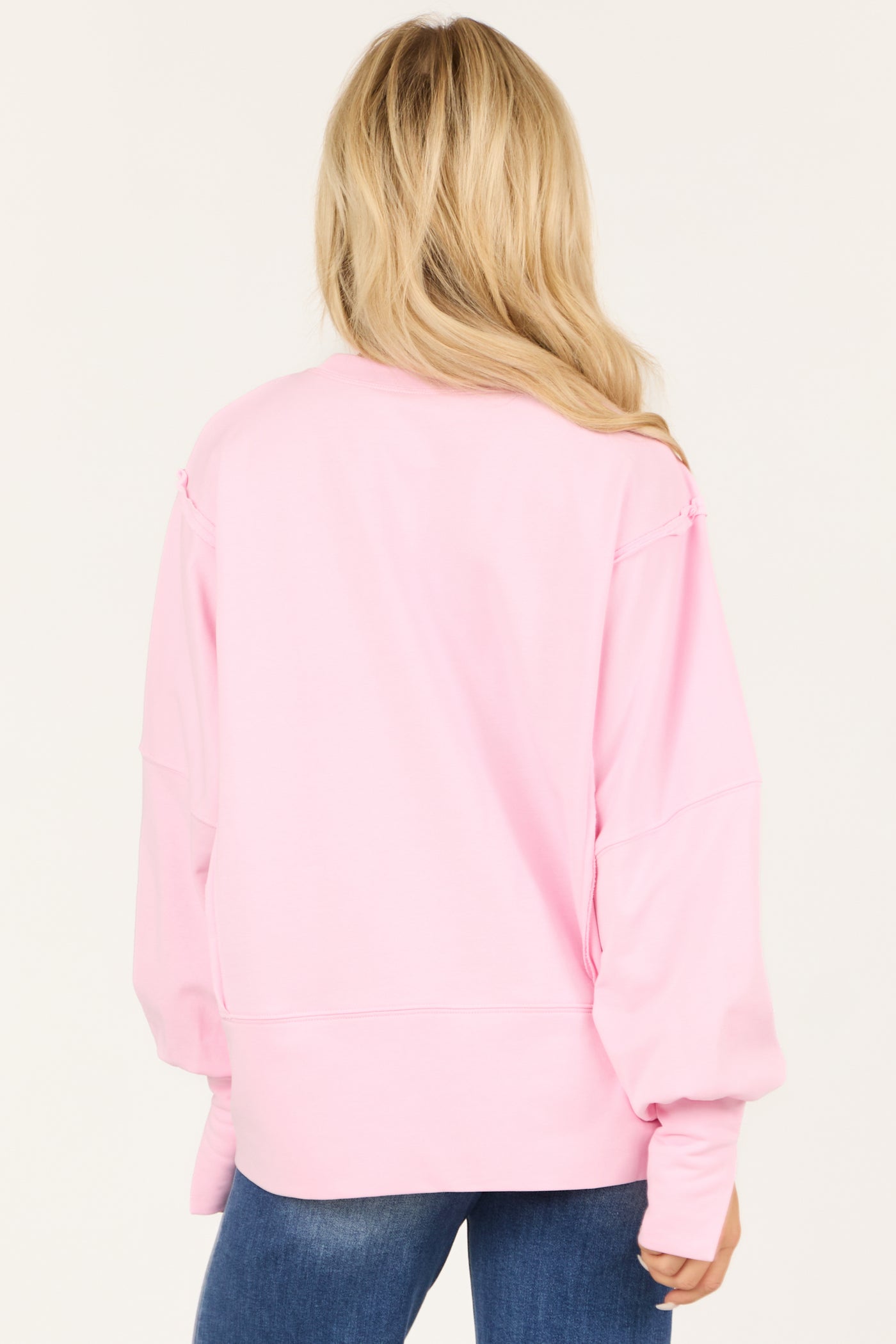 Carnation Champagne Glass Embellished Sweatshirt