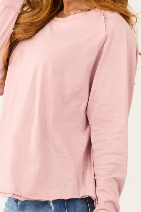 Cherry Blossom Round Neck Long Sleeve Top