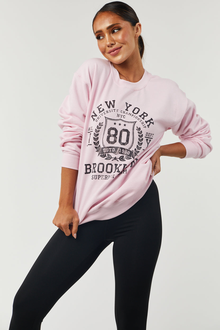 Cherry Blossom 'New York Brooklyn' Graphic Sweatshirt