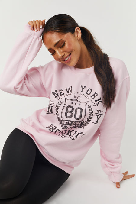 Cherry Blossom 'New York Brooklyn' Graphic Sweatshirt