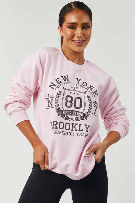 Cherry Blossom 'New York Brooklyn' Graphic Sweatshirt