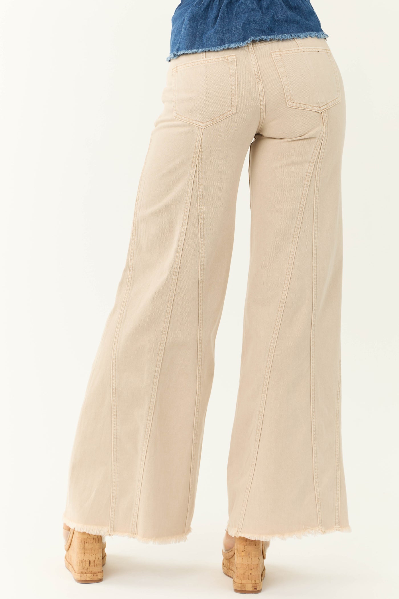 Coconut Low Rise Wide Leg Baggy Jeans