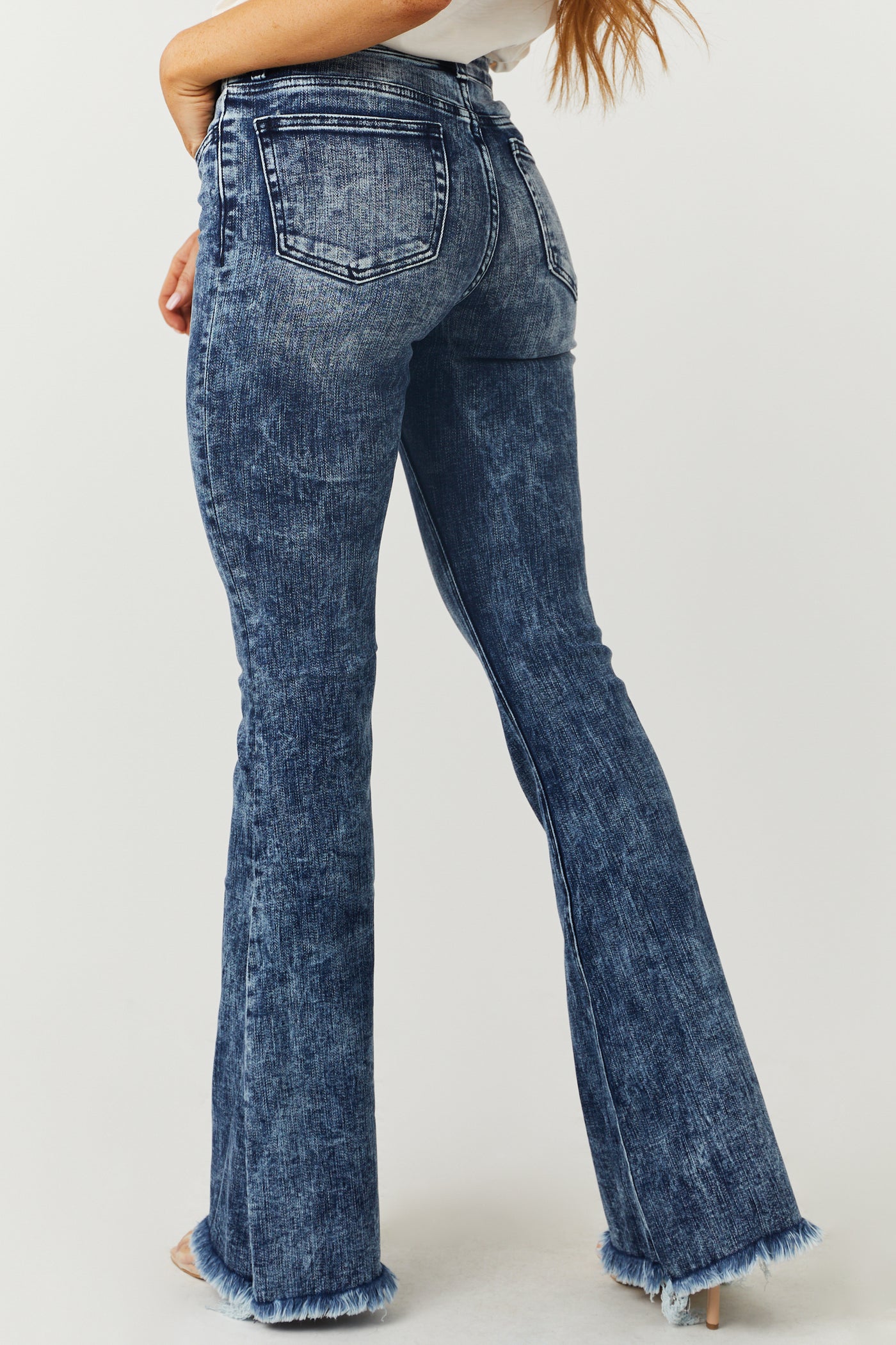 VERVET Mid-Rise Flare Stretch Jean - Women's Jeans in Greate Blue