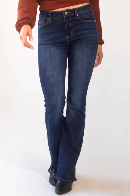 Dark Wash High Rise Bootcut Jeans