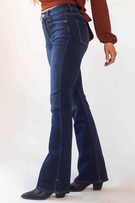 Dark Wash High Rise Bootcut Jeans