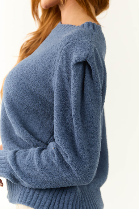 Dusty Blue Super Soft Defined Shoulder Sweater