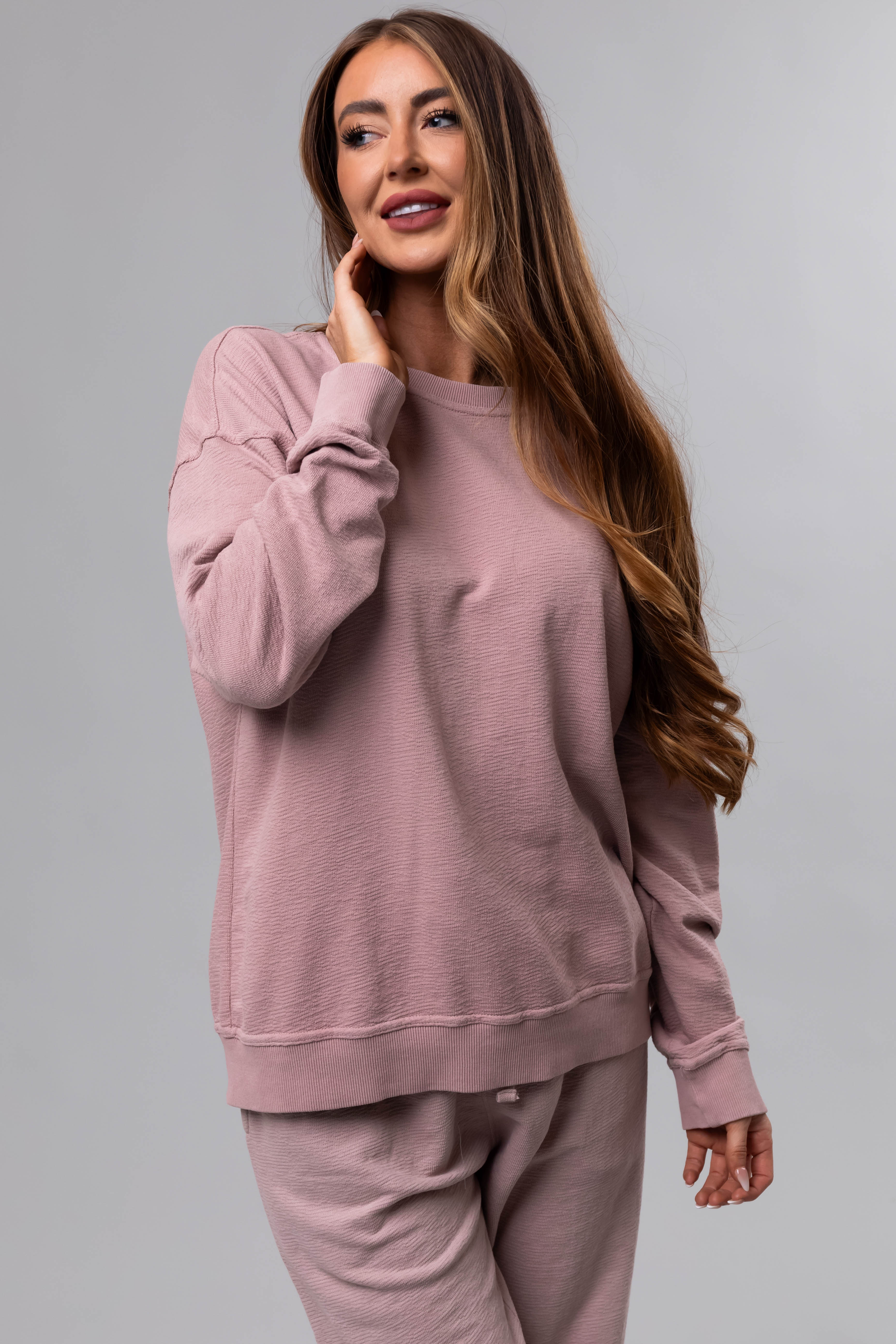 Blush sweatshirt clearance