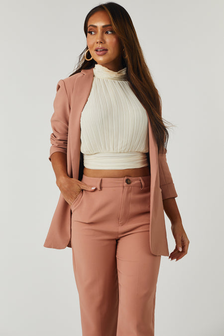 Emily Ginger Longline Open Blazer