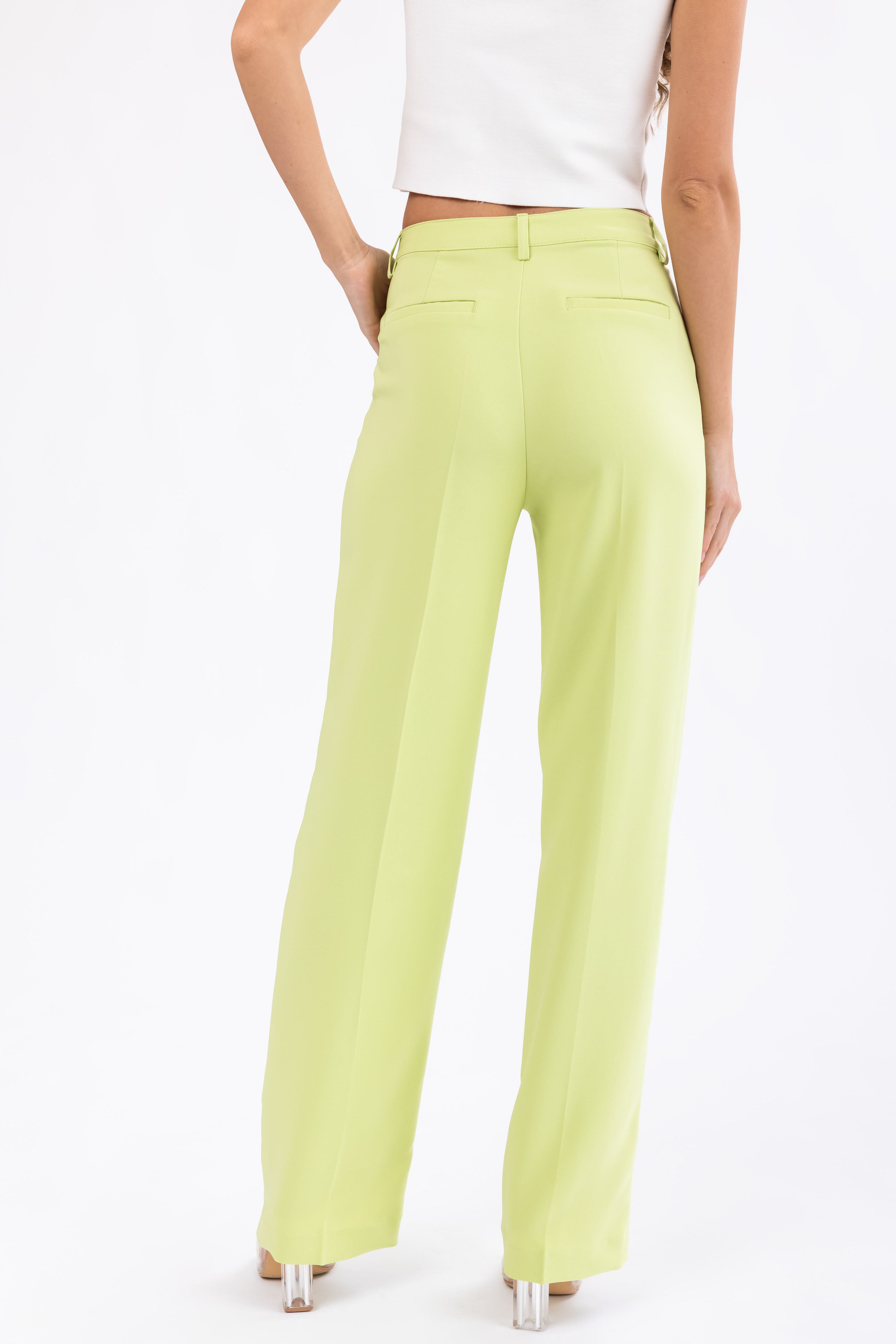 Emily Key Lime Straight Leg Dress Pants