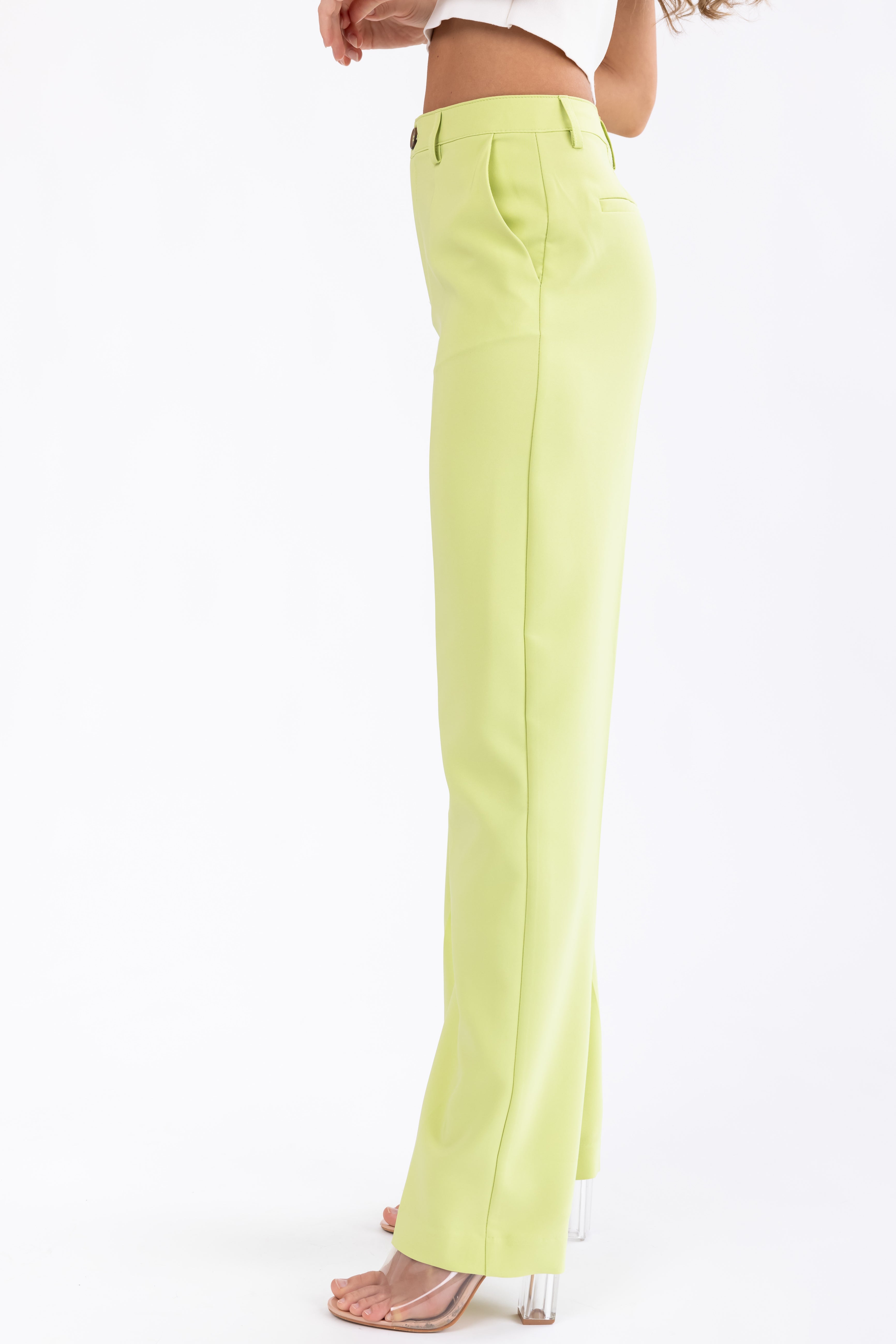 Emily Key Lime Straight Leg Dress Pants