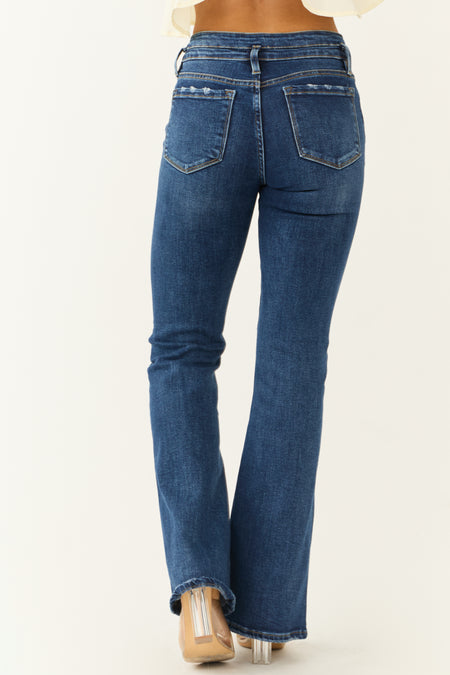 Flying Monkey High Rise Front Seam Split Jeans