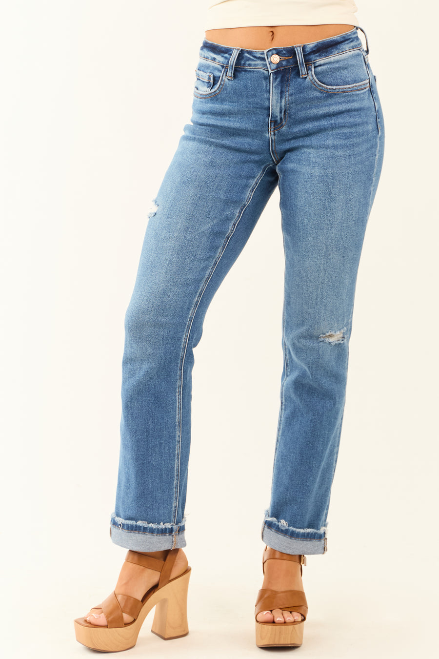 Flying Monkey Medium Wash Stretchy Mid Rise Jeans