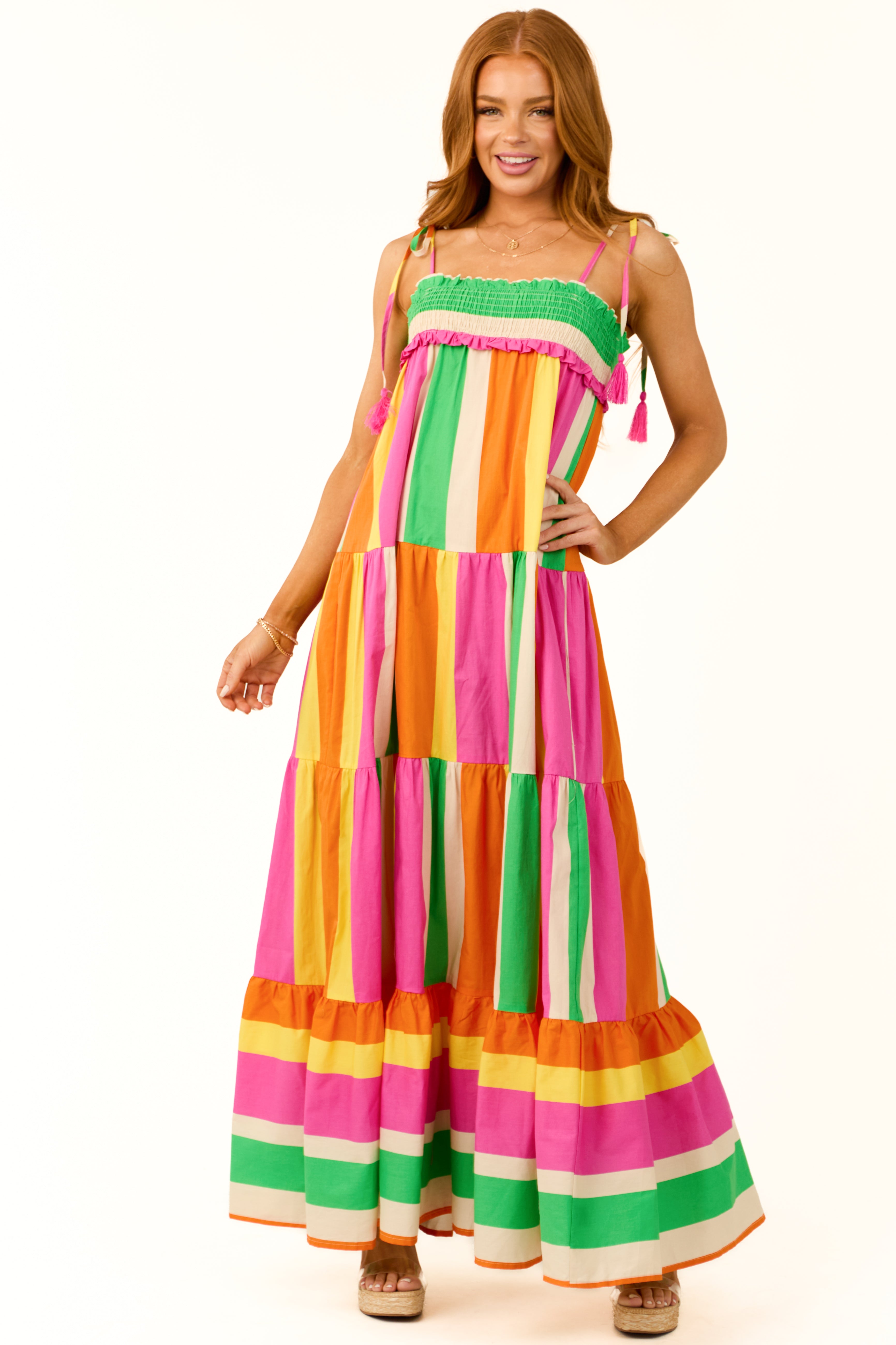 Flying Tomato Bright Multicolor Maxi Dress