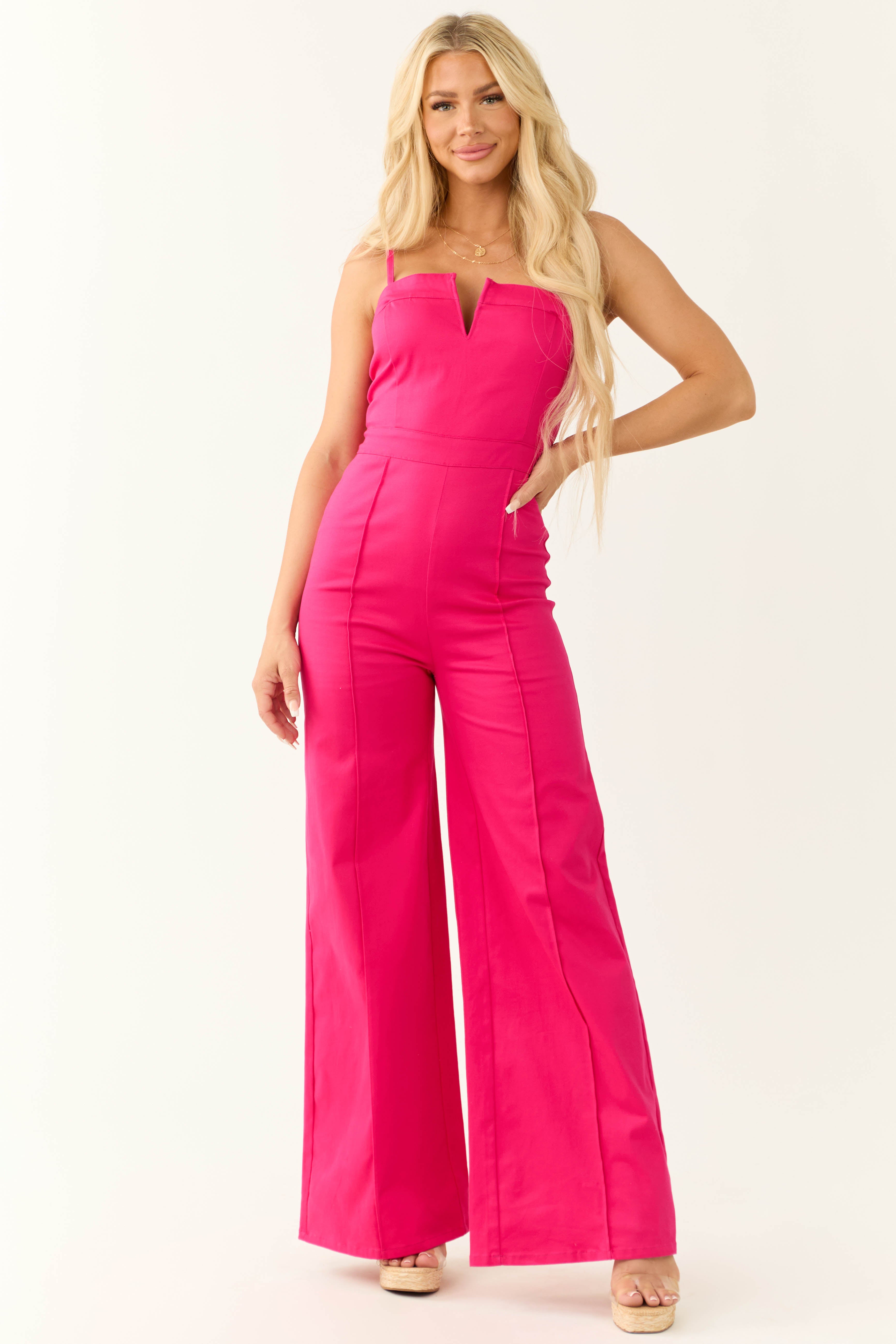 Denim jumpsuit pink boutique online