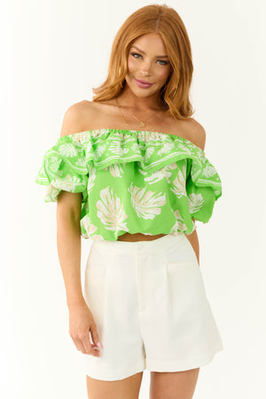 Flying Tomato Kiwi Tropical Print Top