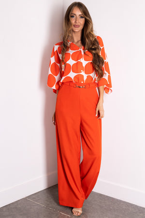 Flying Tomato Lipstick Wide Leg Pants