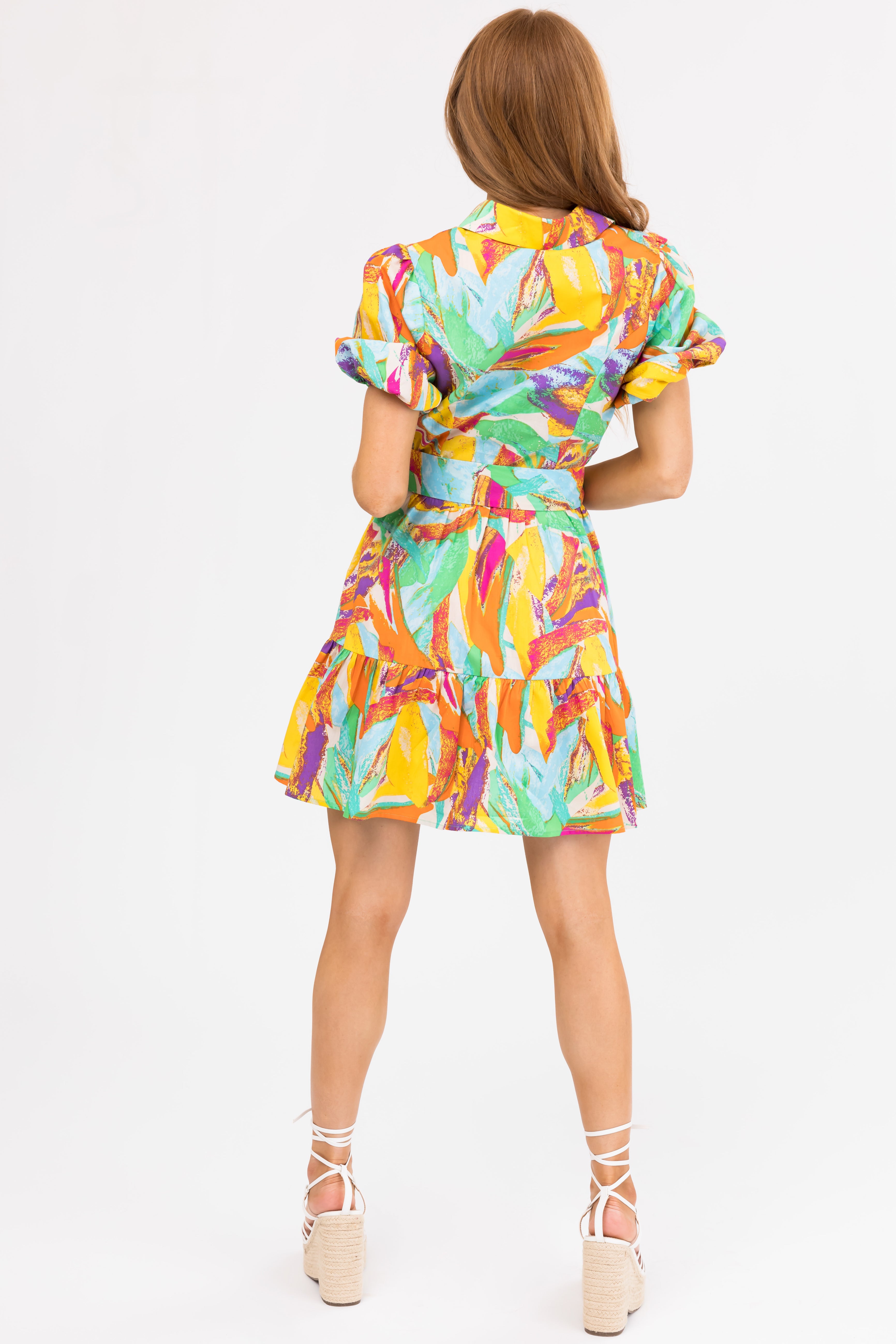 Flying Tomato Sunshine Abstract Short Dress