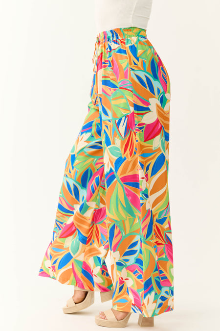 Flying Tomato Tangerine Abstract Print Pants