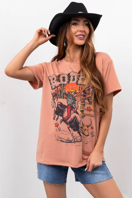 Ginger Rodeo Graphic Short Sleeve Top