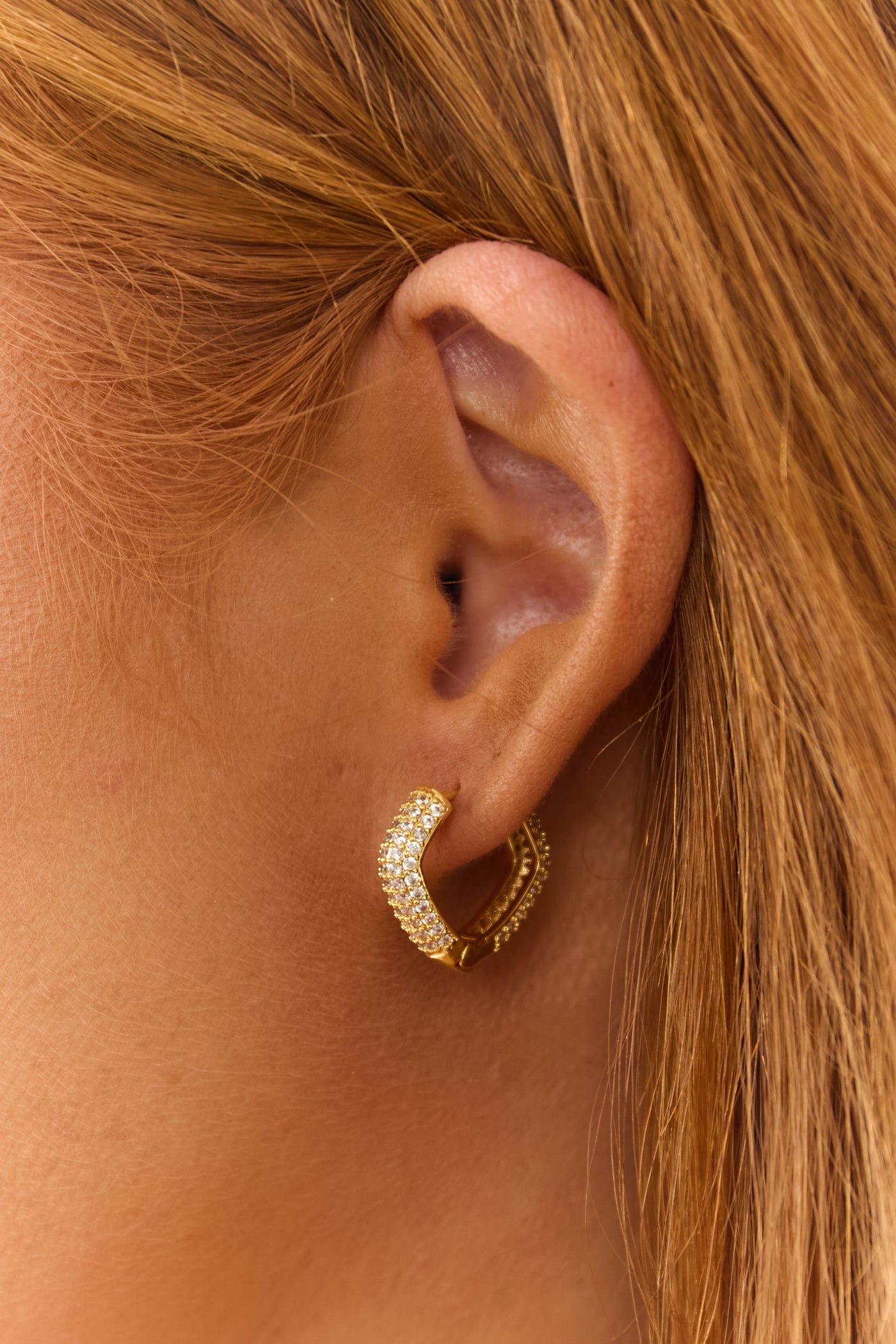 Gold Dipped 2 Pair Huggie Hoop Earring Set