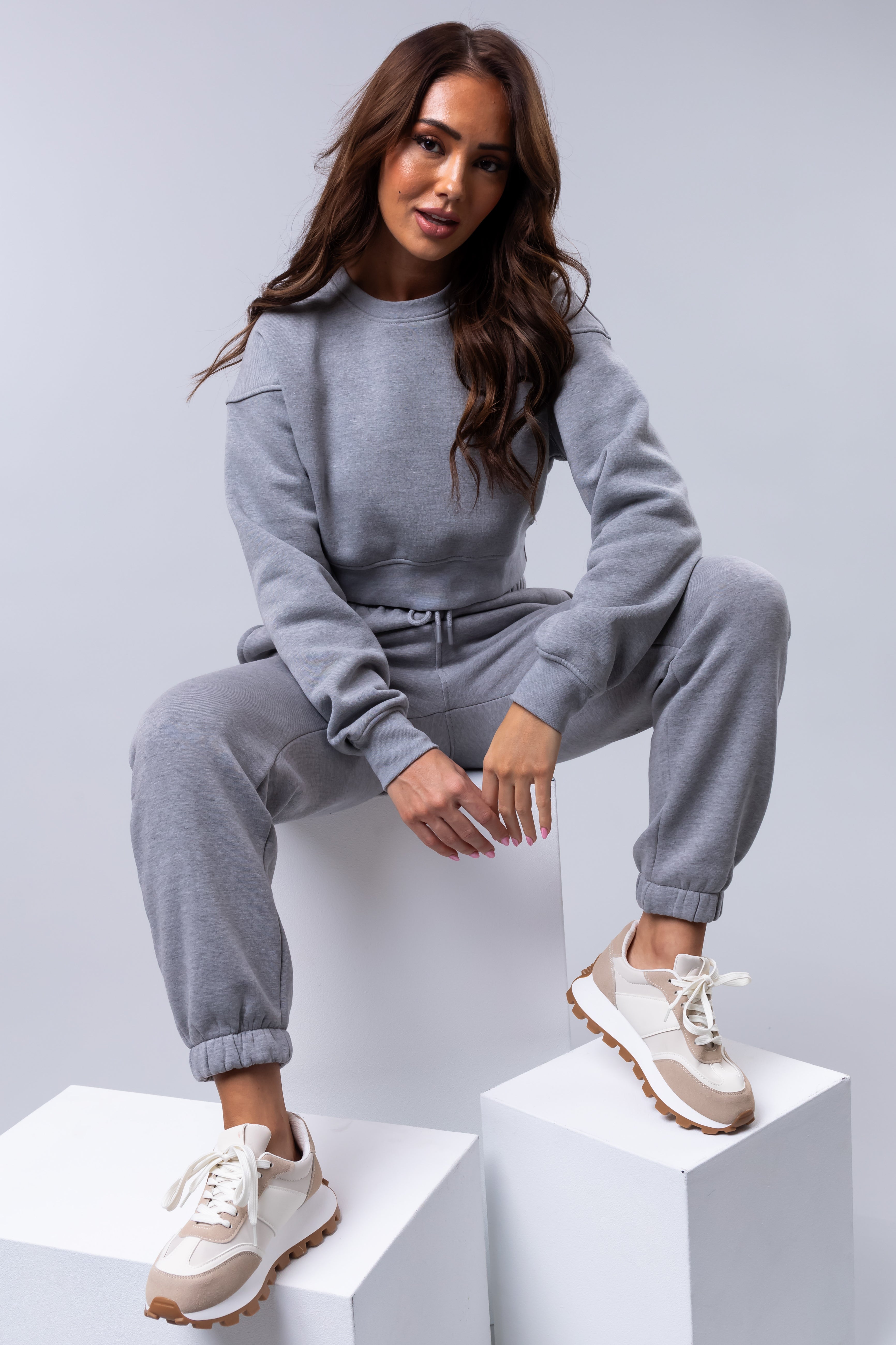 Heather Grey Fleece Drawstring Sweatpants