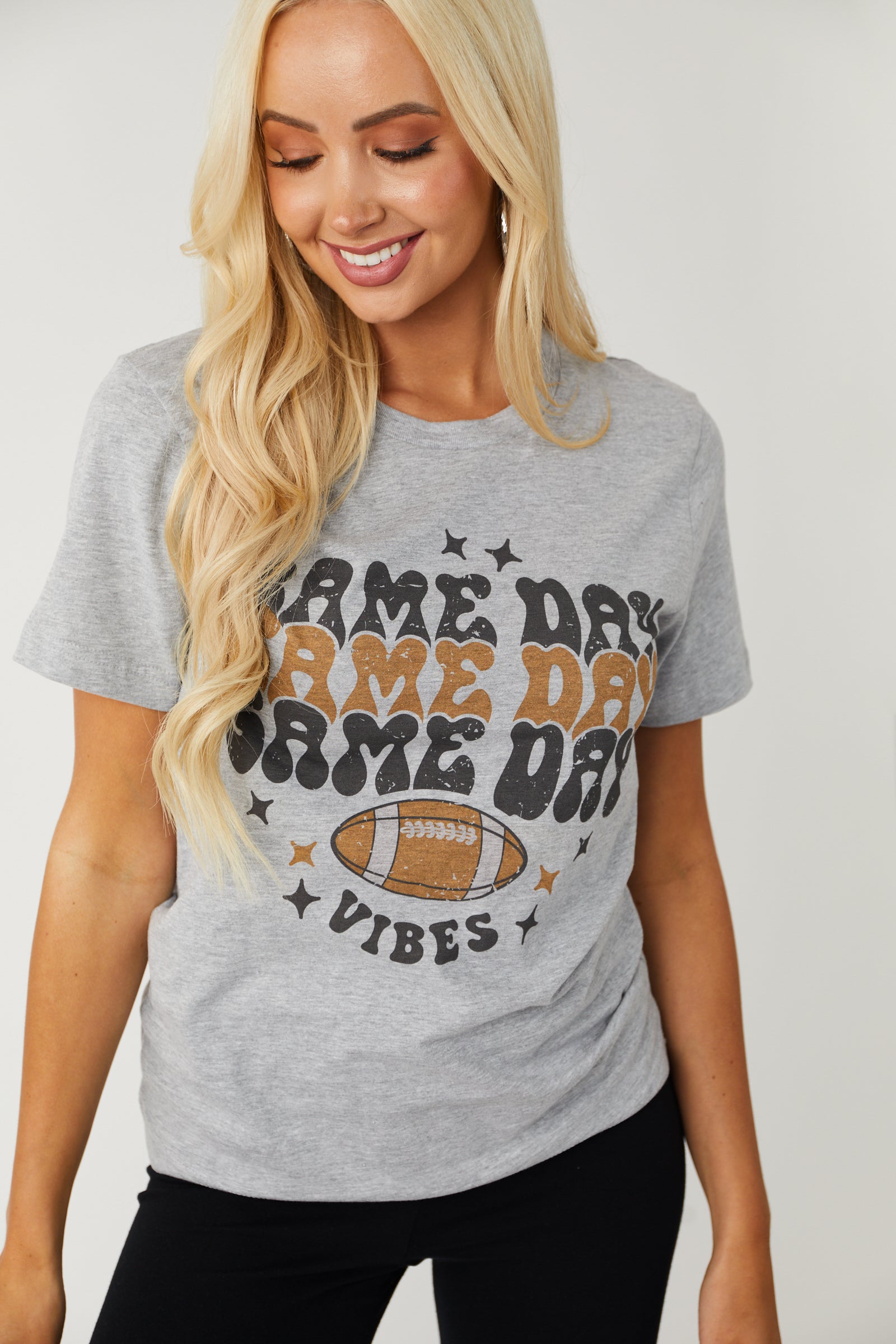 Heather Grey 'Game Day Vibes' Graphic Tee