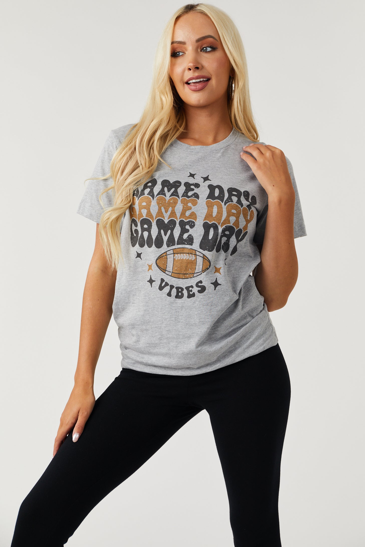 Heather Grey 'Game Day Vibes' Graphic Tee