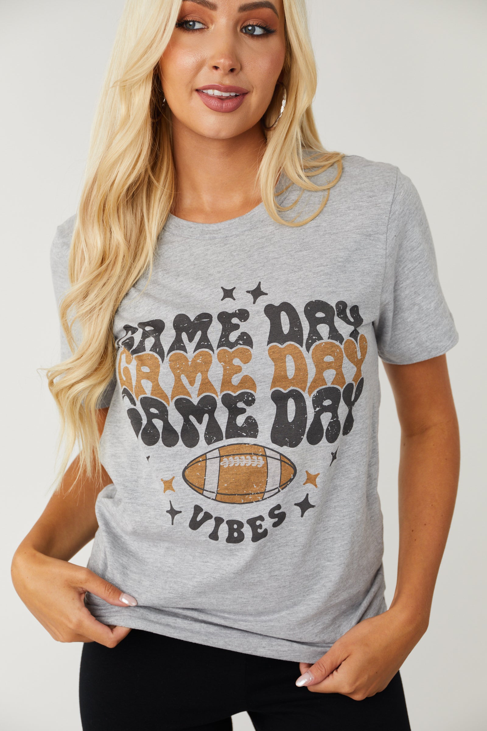 Heather Grey 'Game Day Vibes' Graphic Tee