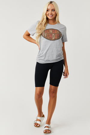 Heather Grey 'Sunday Funday' Graphic Tee