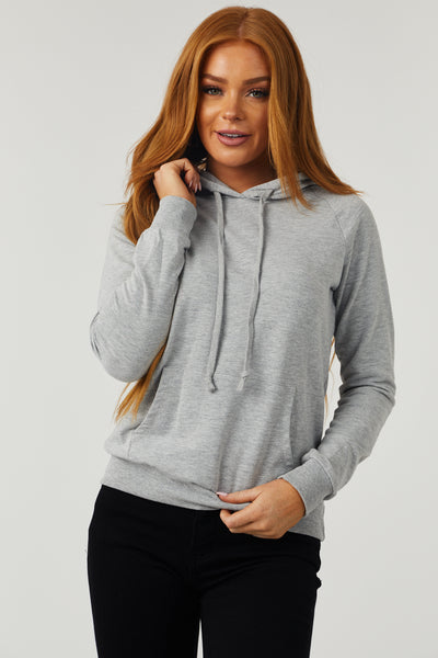 Grey best sale hoodie drawstring