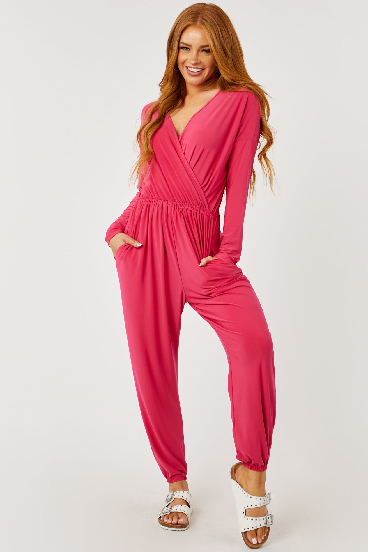 Long sleeve best sale jogger jumpsuit